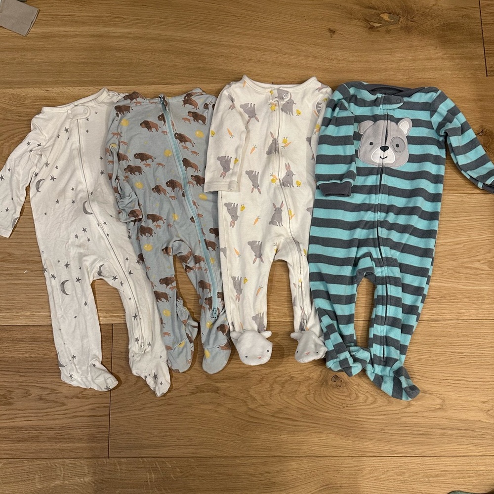 Baby Footies Pajamas - Set of 4